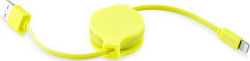 Puro MFX Retractable USB-A to Lightning Cable Yellow 0.8m (CAPLTRTICONYEL)