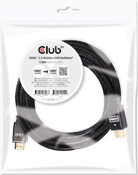 Club3D HDMI 2.0 Braided Cable HDMI male - HDMI male 10m Μαύρο