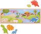 Big Jigs Shape Sorting Toy Magnetic Board Dinosaurs made of Wood for 24++ Months