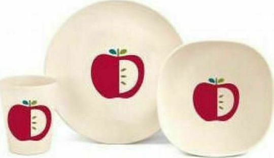 Penny Scallan Σετ Φαγητού Juice Apple από Bamboo Κόκκινο 3τμχ