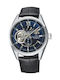 Orient Star Ανδρικό Ρολόι 41mm Αυτόματο με Μαύρο Δερμάτινο Λουράκι