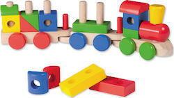 Joueco Baby-Spielzeug Stacking Train aus Holz für 18++ Monate