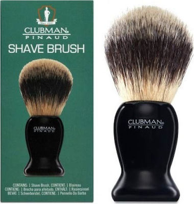 Clubman Pinaud Shave Brush Shaving Brush with Synthetic Hair Bristles Black