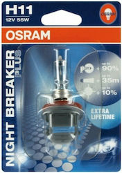 Osram Lămpi Autoturismului & Motocicletei Night Breaker Plus H11 Halogen 12V 55W 1buc