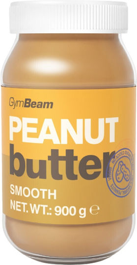 GymBeam Peanut Butter Smooth 100% Peanut Butter with Extra Protein with Smooth 900gr