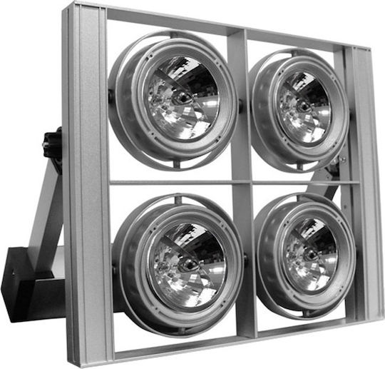 Adeleq Ceiling Mount Light 35cm Gray with Socket GU10
