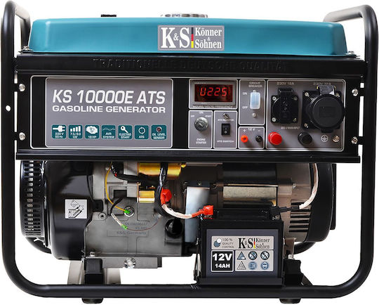 Könner & Söhnen 10000E ATS Generator Benzină (în patru timpi) Patru timpi cu Autostart și Putere Maximă 10kVA