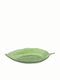 Zaros Dekorative Platte Oval Glas Grün 1Stück 36x25x4cm
