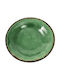 Zaros Round Ceramic Decorative Platter Green 32x32x6cm