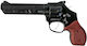 Acht-Schuss-Revolver Karneval Waffe Braun aus Kunststoff 1Stück
