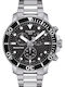 Tissot Seastar 1000 Men's Watch 45.5mm Chronograph Battery with Silver Metal Bracelet