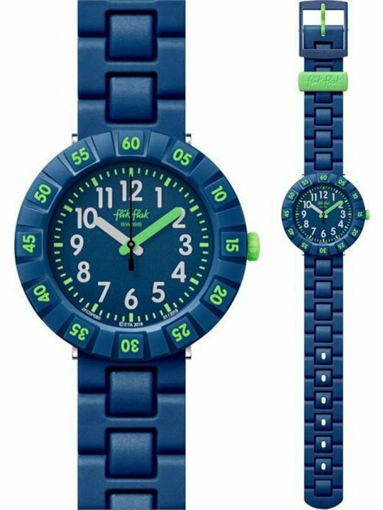 FlikFlak Kids Analog Watch Solo Dark with Rubber/Plastic Strap Blue