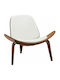 Taylor Armchair from Leatherette White 90x76x75cm