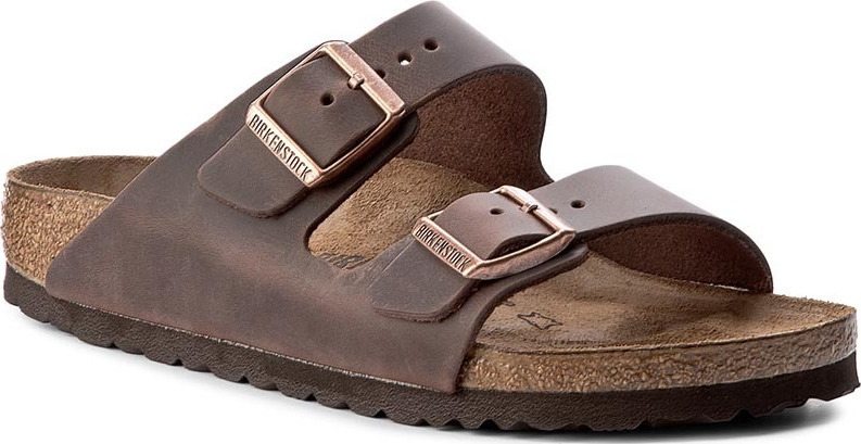 birkenstock arizona oiled leather Δερμάτινα Γυναικεία Σανδάλια σε Καφέ