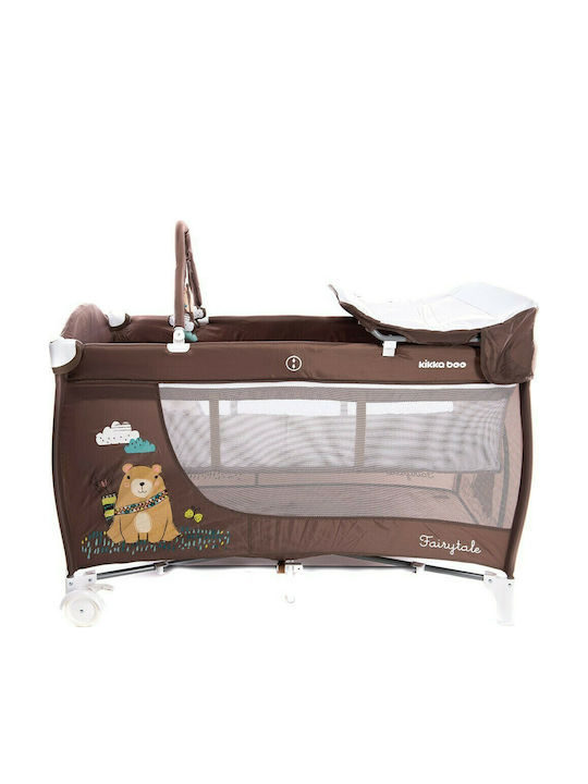 Kikka Boo Fairytale Playpen 2 Levels with Changing Table Brown 120x60cm