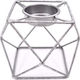 Fylliana Candle Holder suitable for Tealights Metal in Silver Color 12x12x9.5cm 1pcs