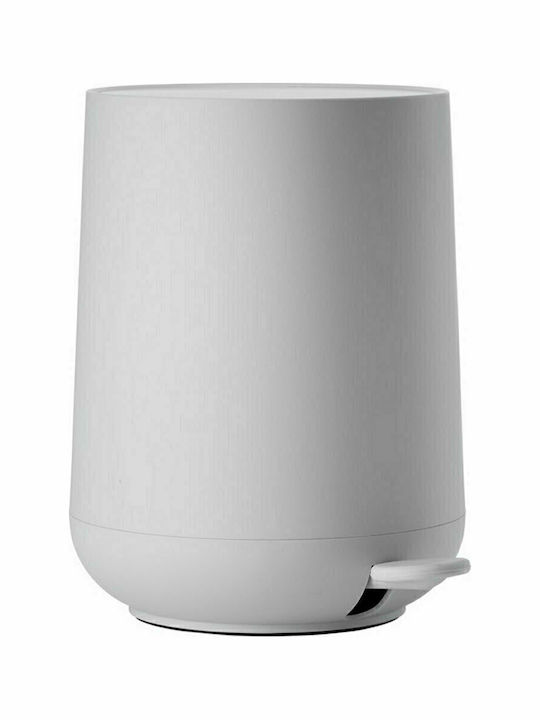 Zone Denmark Nova Plastic Toilet Bin with Soft Close Lid 5lt Soft Grey