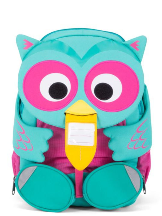 Affenzahn Olina η Κουκουβάγια School Bag Backpack Kindergarten in Turquoise color 8lt