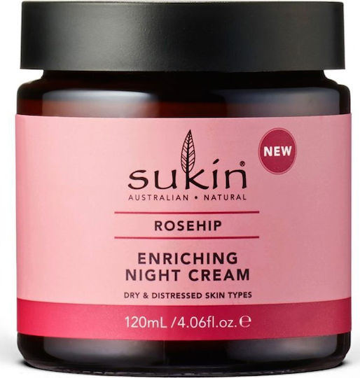Sukin Naturals Rosehip Enriching Night Cream Cream Face Night with Aloe Vera & Ceramides 120ml