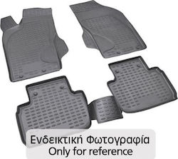 Novline Set of Front and Rear Mats Tray Type 4pcs from Rubber for Toyota Prius Gray