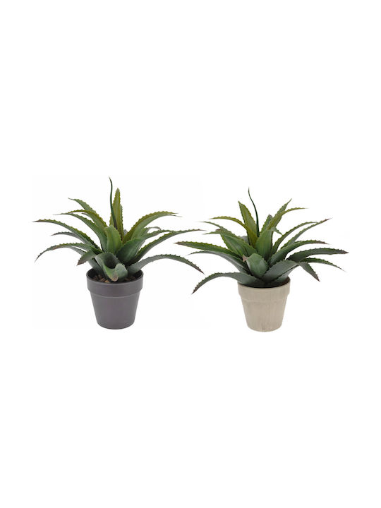 Zaros Plantă Artificială în Ghiveci Mic Aloe Green 25cm 1buc