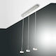 Fabas Luce Dunk Pendant Light LED Rail with Warm White Light Silver