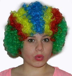 Carnival Wig Curly Multicolour Hippie