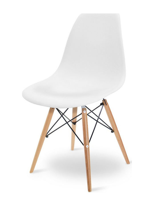 Monte Carlo Kitchen Polypropylene Chair White 54x46x81cm 4pcs