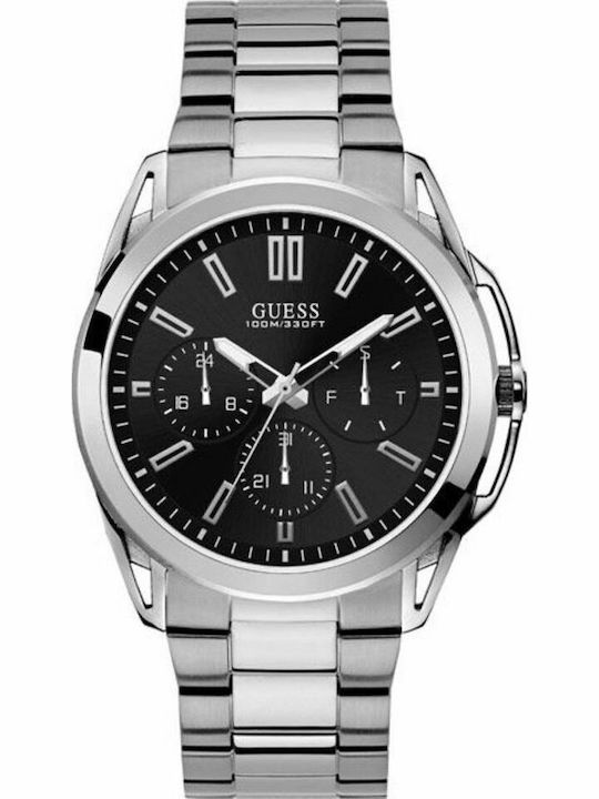 Guess Men's Watch 44mm Battery with Silver Metal Bracelet