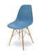 Monte Kitchen Polypropylene Chair Blue 52x47x82cm