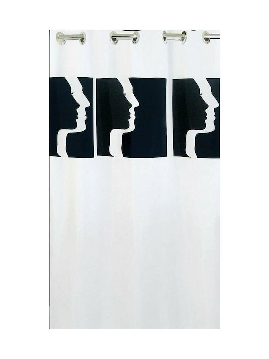 San Lorentzo Faces Hookless Fabric Shower Curtain 180x180cm White 1955
