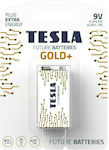 Tesla Batteries Gold+ Αλκαλική Μπαταρία 9V 1τμχ