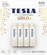 Tesla Batteries Gold+ Алкални Батерии AAA 1.5V 4бр
