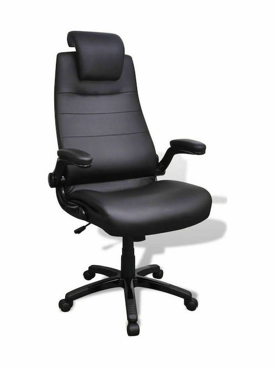 Καρέκλα Γραφείου με Ανάκλιση και Ρυθμιζόμενα Μπράτσα Μαύρη vidaXL