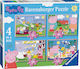 Puzzle pentru Copii Peppa Pig 4 in a Box 72buc Ravensburger