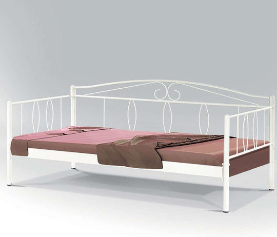 Ariel Καναπές Κρεβάτι Μονό για Στρώμα 100x210cm Λευκό Ariel Καναπές Κρεβάτι Μονό για Στρώμα 100x210cm Λευκό