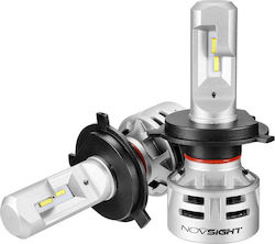 NovSight A386 N9 Car & Motorcycle H4 Light Bulb LED Canbus 6500K Cold White 12-24V 30W 2pcs