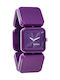 Nixon Misty Γυναικείο Ρολόι 33mm Μπαταρίας με Μωβ Καουτσούκ Λουράκι