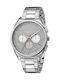 Esprit Ease Men's Watch 42mm Chronograph Battery with Silver Metal Bracelet