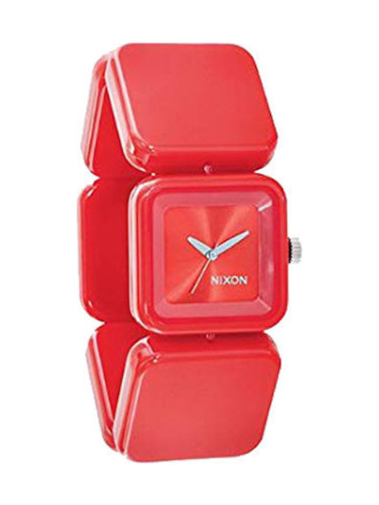 Nixon Misty Uhr mit Rot Kautschukarmband