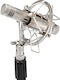 Warm Audio Πυκνωτικό Μικρόφωνο XLR WA-84 Τοποθέτηση Shock Mounted/Clip On για Studio σε Νίκελ Χρώμα