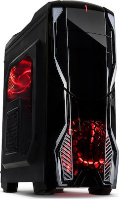 Inter-Tech K1 Gaming Midi Tower Computer Case with Window Panel Black