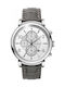 Vogue Ανδρικό Ρολόι 44mm Μπαταρίας με Γκρι Δερμάτινο Λουράκι
