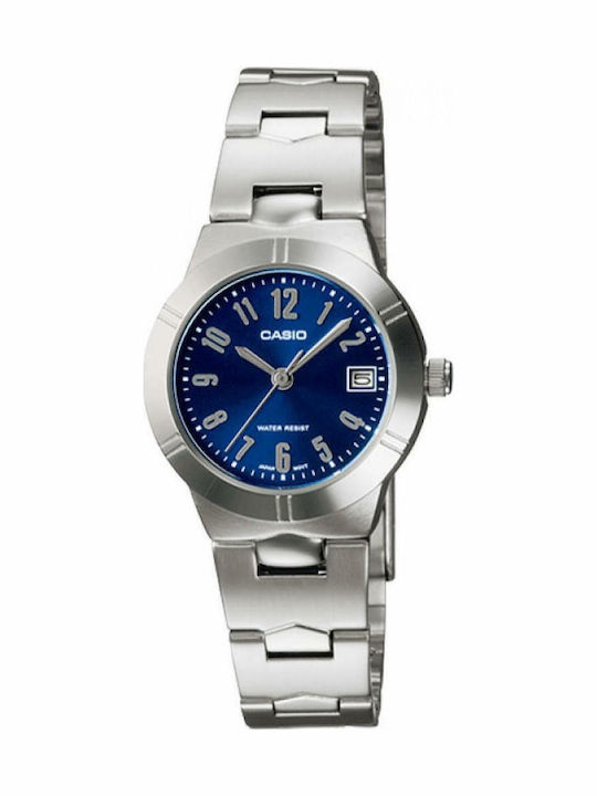 Casio Damen Uhr mit Silber Metallarmband
