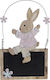 Inart Osterdekorationen & Ornamente Osterhase Rosa 33x14x1cm