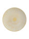Inart Round Wooden Decorative Platter Orange 31x31x4cm
