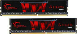 G.Skill Aegis 32GB DDR4 RAM με 2 Modules (2x16GB) και Ταχύτητα 2666 για Desktop