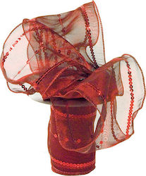 Zaros Christmas Ribbon Red 930x10cm 1pc