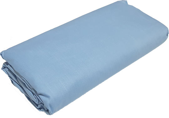 Le Blanc Cearșaf Super dublu 220x240cm. Cotton Line Albastru deschis