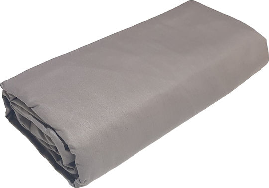 Le Blanc Cearșaf Super dublu 220x240cm. Cotton Line Gri